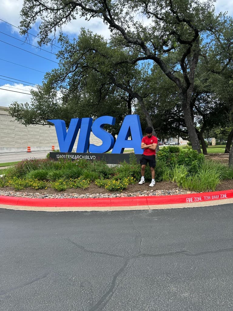 Dhruv Hegde at Visa Austin office